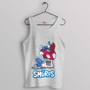 Double the Fun The Smurfs Snoopy Sport Grey Tank Top