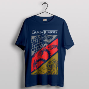 Dragon Game of Thrones Houses Navy T-Shirt