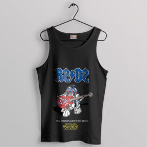 Droid of Thunder R2-D2 ACDC Style Black Tank Top