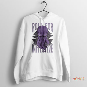 Dungeons Dragon Roll For Initiative White Hoodie