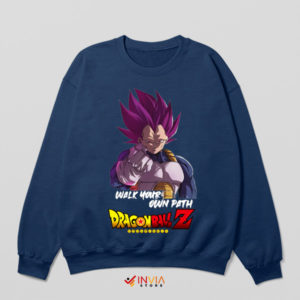 Ego of a Warrior Vegeta's Path Navy Sweatshirt