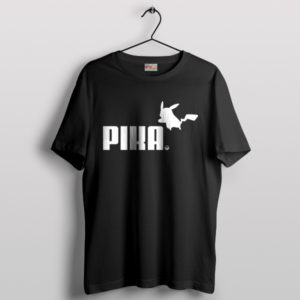 Electrifying Pikachu Pika Puma Black T-Shirt