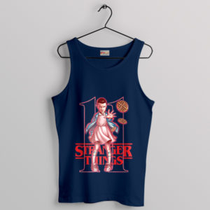 Eleven Stranger Things Outfit Merch Navy Tank Top