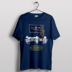 Equations Mathematics Class Darth Vader Navy T-Shirt