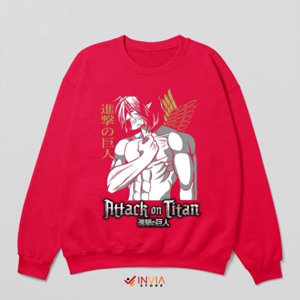 Eren Yeager Half Titan AOT Red Sweatshirt