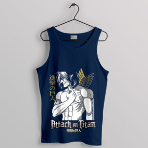 Eren Yeager Hot Titan AOT Navy Tank Top