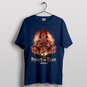 Eren Yeager Strength Founding Titan Navy T-Shirt