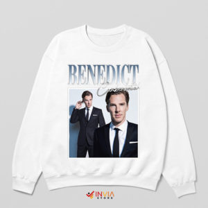 Exclusive Benedict Cumberbatch Star White Sweatshirt