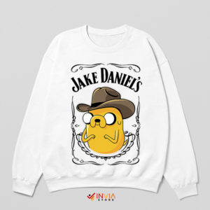 Exploring with Jack The Dog Whiskey White Sweatshirt