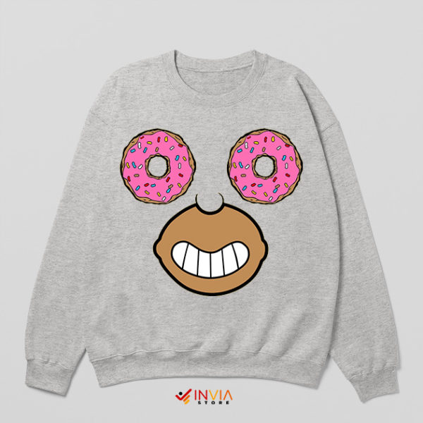 Face Homer Donut Soul Sport Grey Sweatshirt