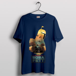 Fan Art Book of Boba Fett Merch Navy T-Shirt