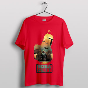 Fan Art Book of Boba Fett Merch Red T-Shirt