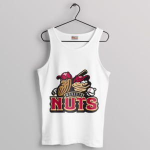 Fanwear Art Modesto Nuts Mascot White Tank To