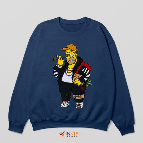 Fashion Homer Donut Hypebeast Navy Sweatshirt