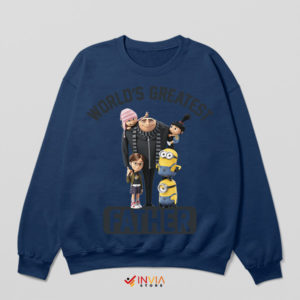 Fatherhood with Gru Despicable Me Navy Sweatshirt