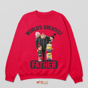 Fatherhood with Gru Despicable Me Red Sweatshirt