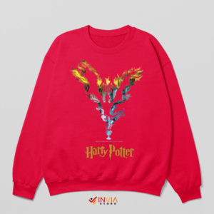 Fly with Magic Harry Potter Dragon Red Sweatshirt