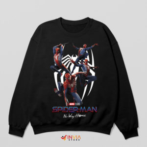 Flying Spider-Man No Way Home Black Sweatshirt