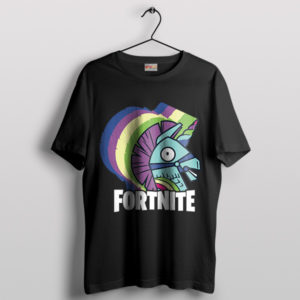 Fortnite Spirit with a Colorful Llama Black T-Shirt