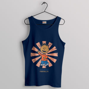 Franklin in Japanese Peanuts Retro Navy Tank Top