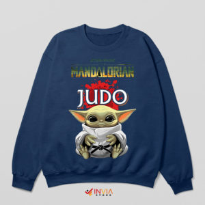 Funny Baby Yoda Judo Schools Navy Sweatshirt