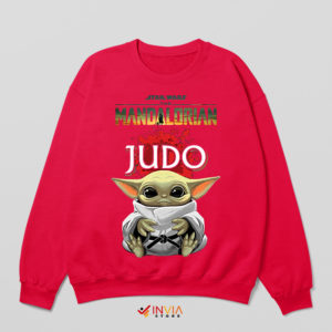 Funny Baby Yoda Judo Schools Red Sweatshirt