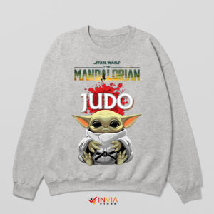 Funny Baby Yoda Judo Schools Sport Grey Sweatshirt