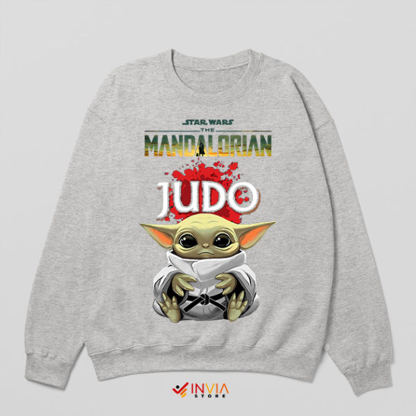 Funny Baby Yoda Judo Schools Sport Grey Sweatshirt