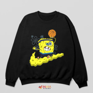 Funny Basketball Nike SpongeBob Black Sweatshirt