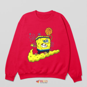 Funny Basketball Nike SpongeBob Red Sweatshirt