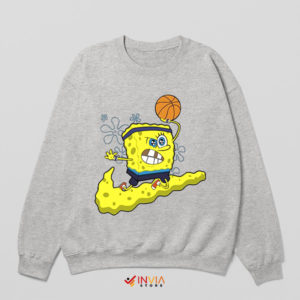 Funny Basketball Nike SpongeBob Sport Grey Sweatshirt