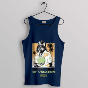 Funny Dark Side Vacation Vibes Navy Tank Top