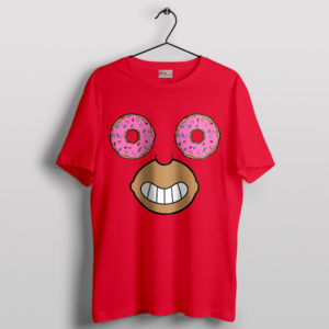 Funny Face Homer Donut Supplier Red T-Shirt