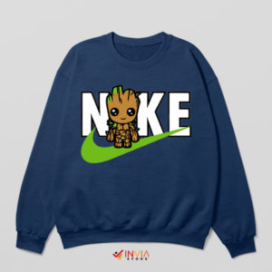 Funny Groot Disney Nike Symbol Navy Sweatshirt