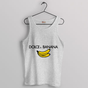 Funny Slice Dolce and Banana Sport Grey Tank Top