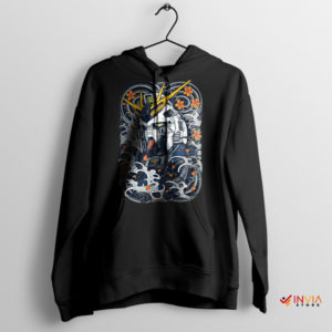 Futuristic Fighter Nu Mecha Gundam Black Hoodie