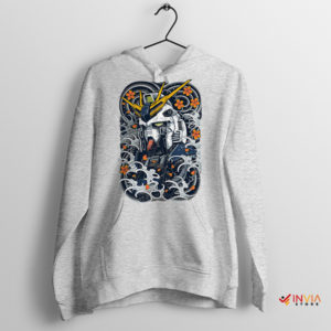 Futuristic Fighter Nu Mecha Gundam Sport Grey Hoodie