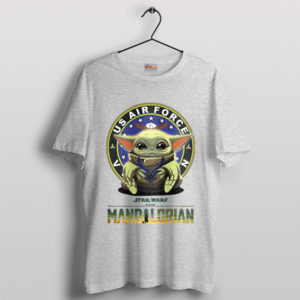 Galactic Hero Air Force Veteran Grogu Sport Grey T-Shirt