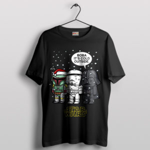 Galactic Winter Boba, Trooper, Vader Black T-Shirt