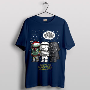 Galactic Winter Boba, Trooper, Vader Navy T-Shirt