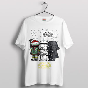 Galactic Winter Boba, Trooper, Vader White T-Shirt