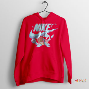 Game Pokemon Squirtle Nike Logo Red Hoodie