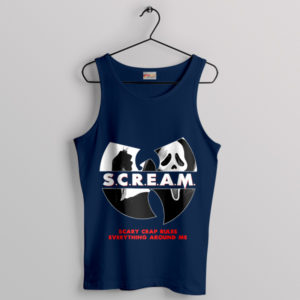 Ghostface Mask Scream Wu-Tang Navy Tank Top