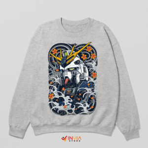 God Gundam Nu Mecha Graphic Sport Grey Sweatshirt