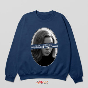 God Save Queen's Gambit Quote Navy Sweatshirt