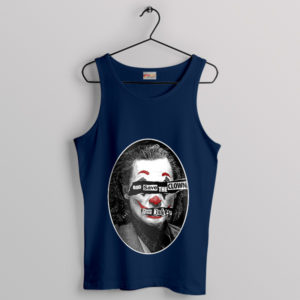 God Save Revolution The Clown Joker Navy Tank Top