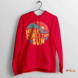 Golden Music Here Comes the Sun Red Hoodie