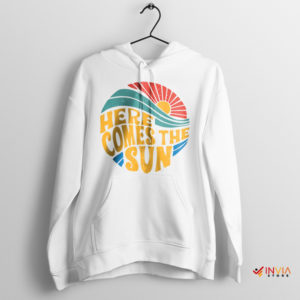 Golden Music Here Comes the Sun White Hoodie