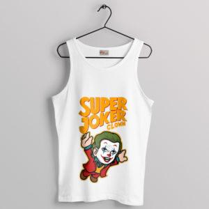 Gotham Joker Super Mario Deluxe White Tank Top