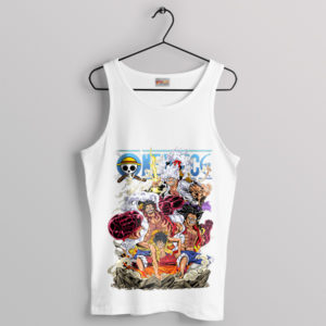 Graphic All Gears Luffy Manga White Tank Top